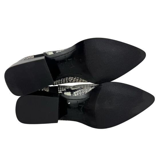 MARC FISHER VIVICA LEATHER POINTED TOE ANKLE BOOTS IN SNAKE PRINT NWOB SIZE 8.5M - Picture 11 of 13